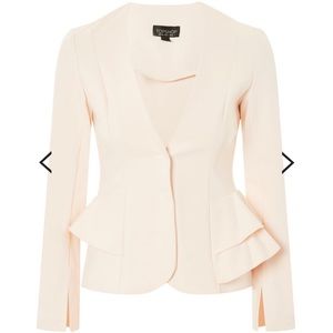 Topshop Womens Peplum Fitted Jacket